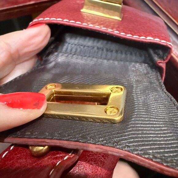 Ralph Lauren pebbled leather hobo style bag New with minor defect - Picture 7 of 12